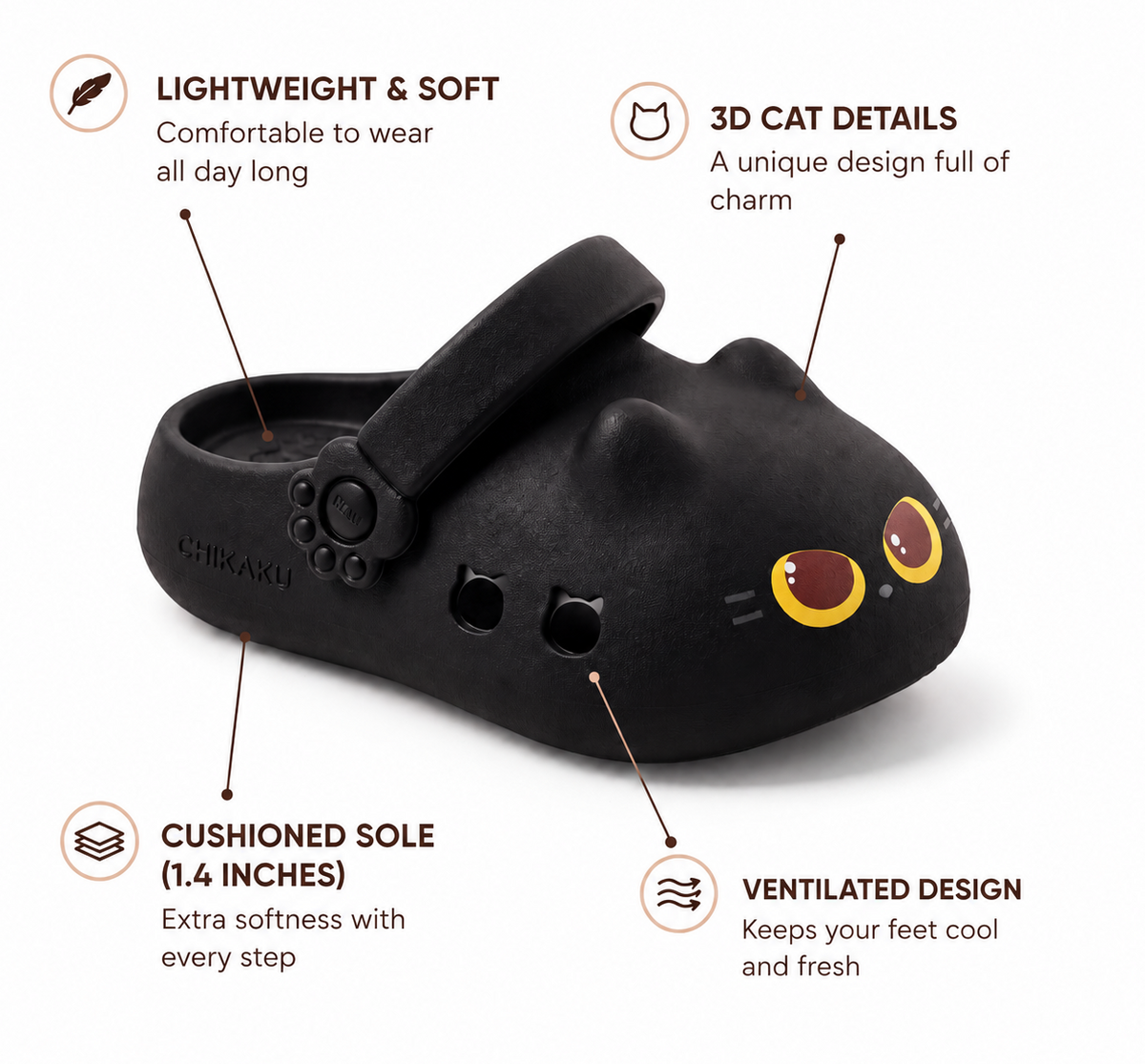 Mimiu™ Cute Cat Paw Comfy Clogs